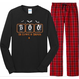 Cute Chemistry Boo The Element Of Surprise Chemist Halloween Long Sleeve Pajama Set