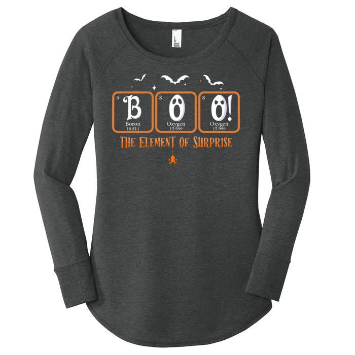 Cute Chemistry Boo The Element Of Surprise Chemist Halloween Women's Perfect Tri Tunic Long Sleeve Shirt