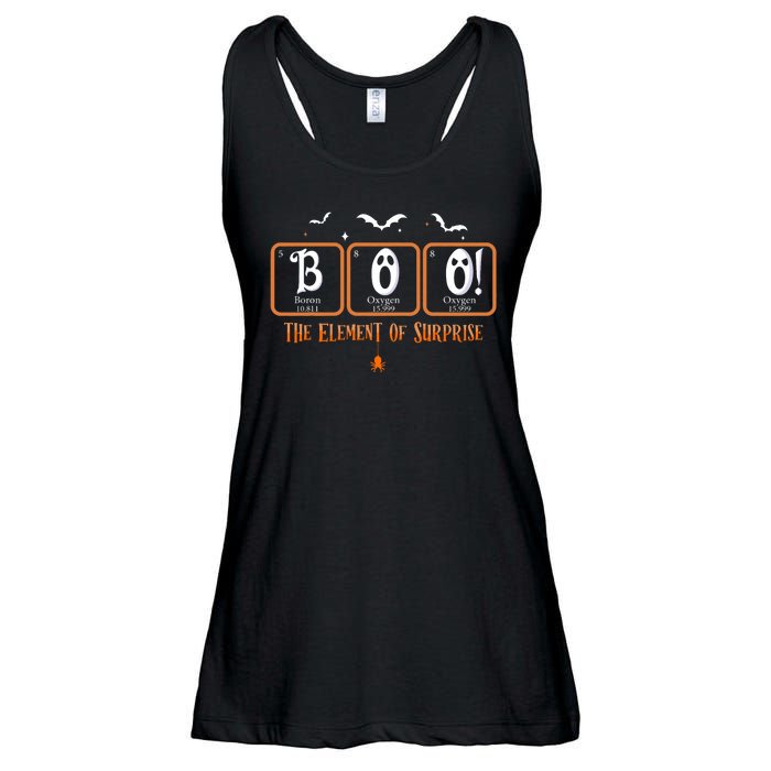 Cute Chemistry Boo The Element Of Surprise Chemist Halloween Ladies Essential Flowy Tank