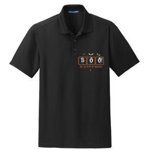 Cute Chemistry Boo The Element Of Surprise Chemist Halloween Dry Zone Grid Polo