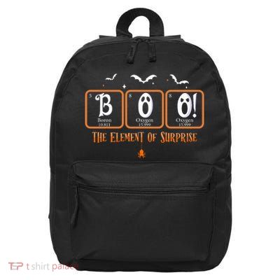 Cute Chemistry Boo The Element Of Surprise Chemist Halloween 16 in Basic Backpack