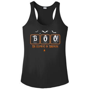 Cute Chemistry Boo The Element Of Surprise Chemist Halloween Ladies PosiCharge Competitor Racerback Tank