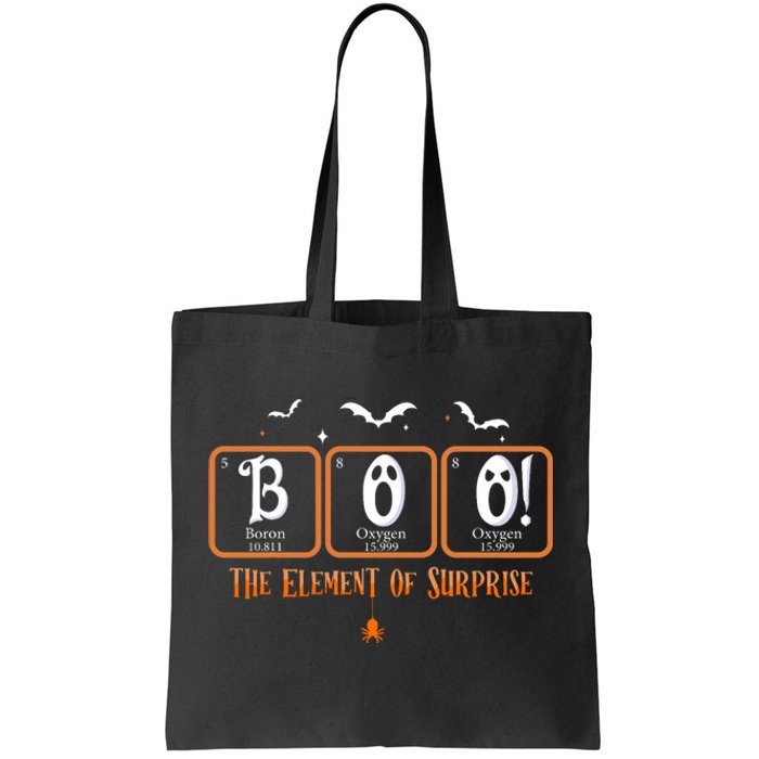 Cute Chemistry Boo The Element Of Surprise Chemist Halloween Tote Bag