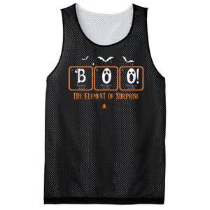 Cute Chemistry Boo The Element Of Surprise Chemist Halloween Mesh Reversible Basketball Jersey Tank