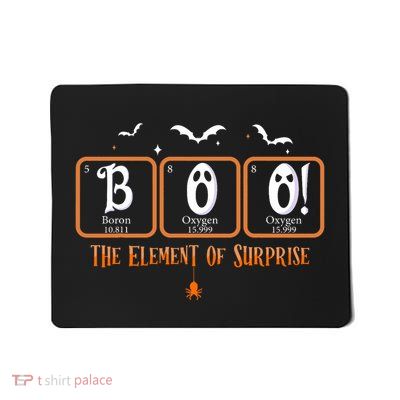 Cute Chemistry Boo The Element Of Surprise Chemist Halloween Mousepad