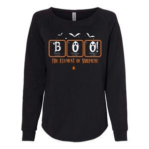 Cute Chemistry Boo The Element Of Surprise Chemist Halloween Womens California Wash Sweatshirt