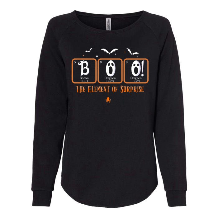 Cute Chemistry Boo The Element Of Surprise Chemist Halloween Womens California Wash Sweatshirt