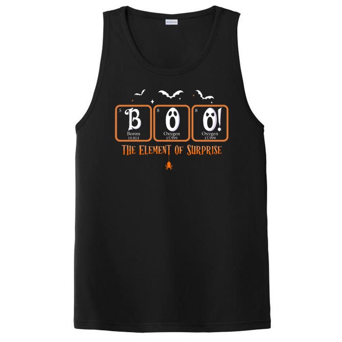 Cute Chemistry Boo The Element Of Surprise Chemist Halloween PosiCharge Competitor Tank