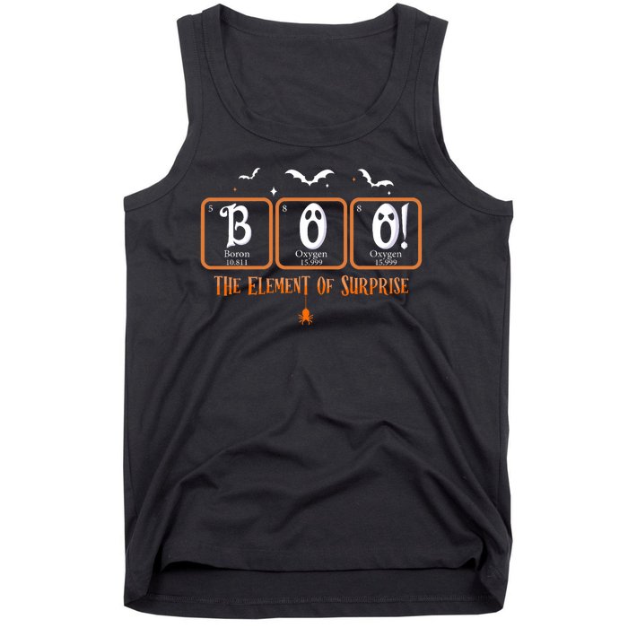 Cute Chemistry Boo The Element Of Surprise Chemist Halloween Tank Top