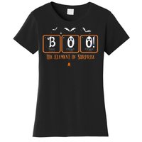 Cute Chemistry Boo The Element Of Surprise Chemist Halloween Women's T-Shirt