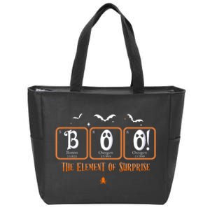 Cute Chemistry Boo The Element Of Surprise Chemist Halloween Zip Tote Bag