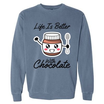 Chocolate Cream Breakfast Cocoa Chocolatier Gift Garment-Dyed Sweatshirt