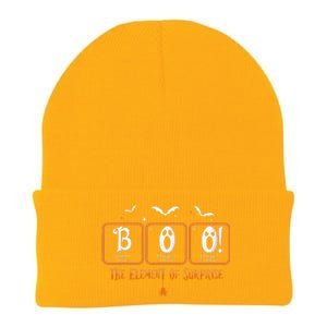 Cute Chemistry Boo The Element Of Surprise Chemist Halloween Knit Cap Winter Beanie