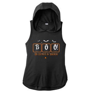 Cute Chemistry Boo The Element Of Surprise Chemist Halloween Ladies PosiCharge Tri-Blend Wicking Draft Hoodie Tank