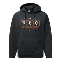 Cute Chemistry Boo The Element Of Surprise Chemist Halloween Performance Fleece Hoodie