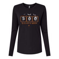 Cute Chemistry Boo The Element Of Surprise Chemist Halloween Womens Cotton Relaxed Long Sleeve T-Shirt