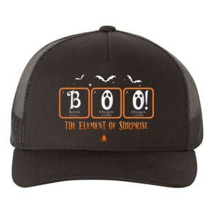 Cute Chemistry Boo The Element Of Surprise Chemist Halloween Yupoong Adult 5-Panel Trucker Hat