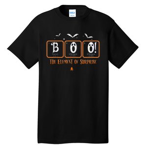 Cute Chemistry Boo The Element Of Surprise Chemist Halloween Tall T-Shirt