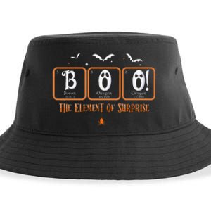 Cute Chemistry Boo The Element Of Surprise Chemist Halloween Sustainable Bucket Hat