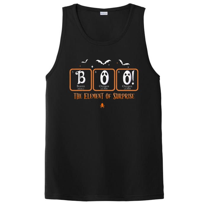 Cute Chemistry Boo The Element Of Surprise Chemist Halloween PosiCharge Competitor Tank