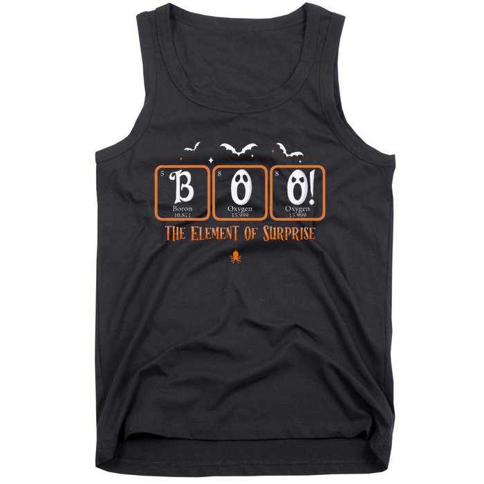 Cute Chemistry Boo The Element Of Surprise Chemist Halloween Tank Top