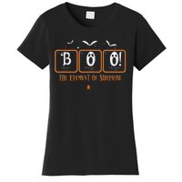 Cute Chemistry Boo The Element Of Surprise Chemist Halloween Women's T-Shirt