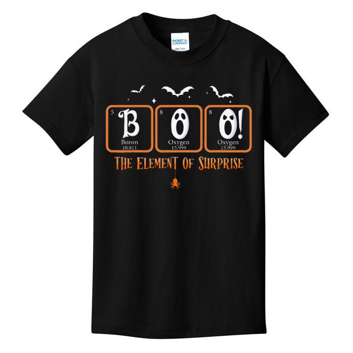 Cute Chemistry Boo The Element Of Surprise Chemist Halloween Kids T-Shirt