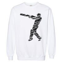 Cricketer Cricketing Bat And Ball Sport Retro Cricket Player Garment-Dyed Sweatshirt