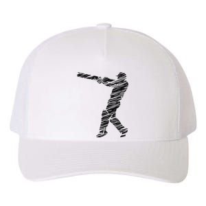 Cricketer Cricketing Bat And Ball Sport Retro Cricket Player Yupoong Adult 5-Panel Trucker Hat