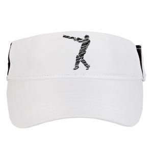 Cricketer Cricketing Bat And Ball Sport Retro Cricket Player Adult Drive Performance Visor