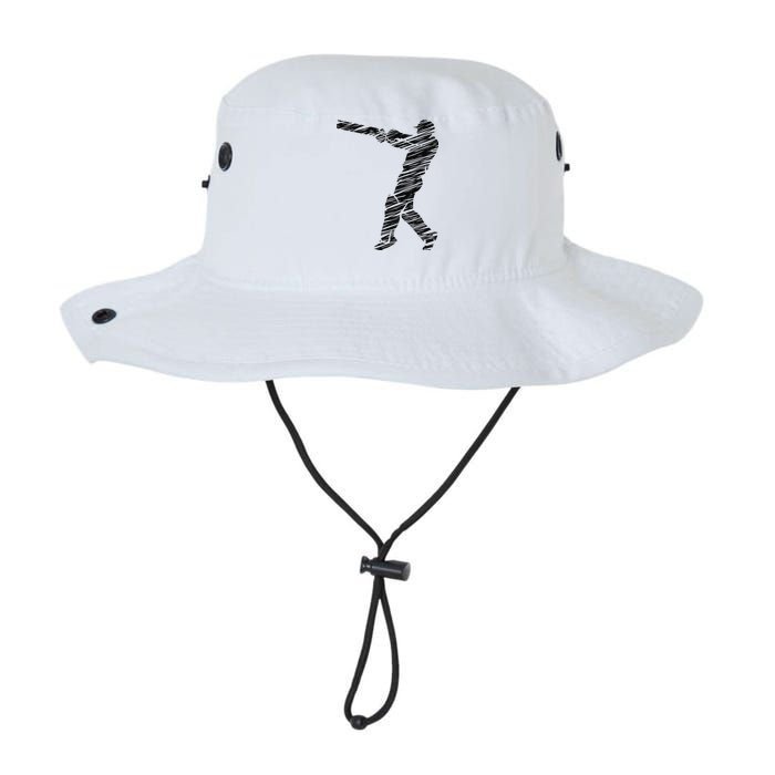 Cricketer Cricketing Bat And Ball Sport Retro Cricket Player Legacy Cool Fit Booney Bucket Hat