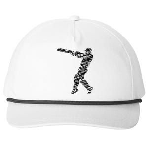 Cricketer Cricketing Bat And Ball Sport Retro Cricket Player Snapback Five-Panel Rope Hat