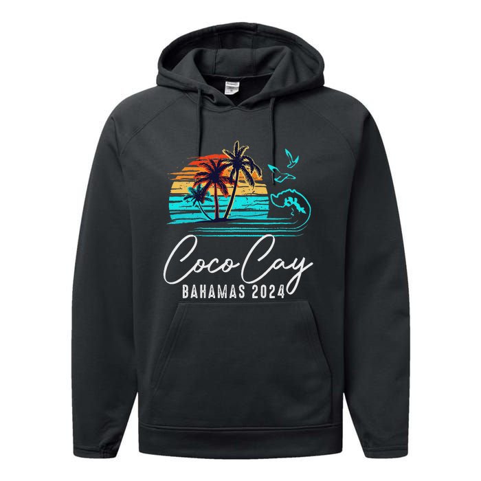 Coco Cay Bahamas 2024 Retro Summer Vacation Matching Group Performance Fleece Hoodie