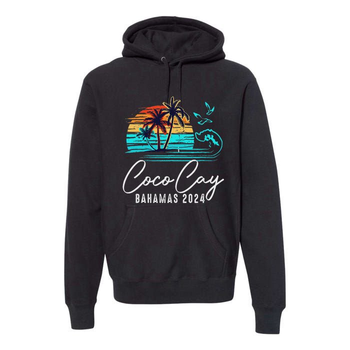 Coco Cay Bahamas 2024 Retro Summer Vacation Matching Group Premium Hoodie