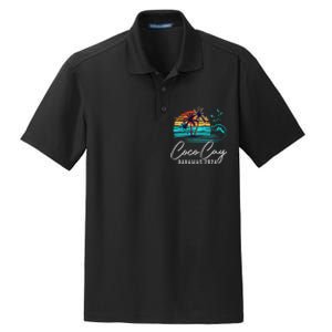 Coco Cay Bahamas 2024 Retro Summer Vacation Matching Group Dry Zone Grid Polo