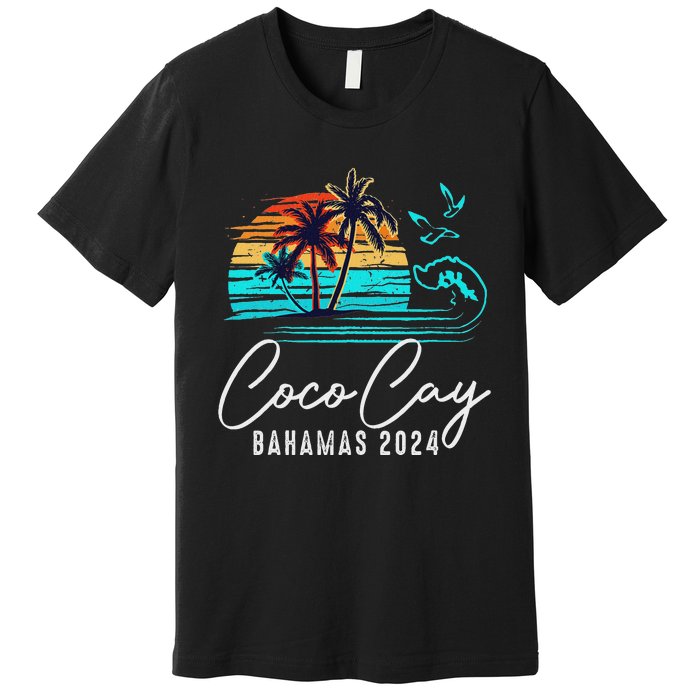 Coco Cay Bahamas 2024 Retro Summer Vacation Matching Group Premium T-Shirt