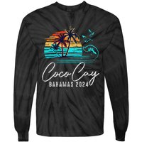 Coco Cay Bahamas 2024 Retro Summer Vacation Matching Group Tie-Dye Long Sleeve Shirt