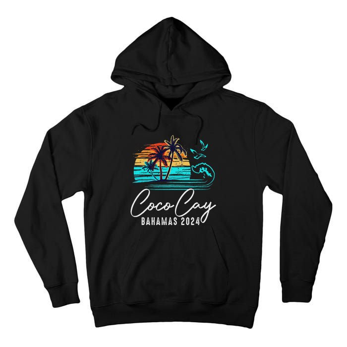 Coco Cay Bahamas 2024 Retro Summer Vacation Matching Group Tall Hoodie