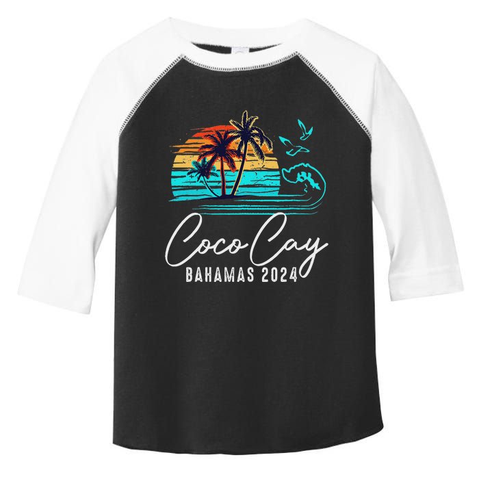 Coco Cay Bahamas 2024 Retro Summer Vacation Matching Group Toddler Fine Jersey T-Shirt