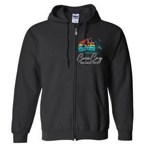 Coco Cay Bahamas 2024 Retro Summer Vacation Matching Group Full Zip Hoodie