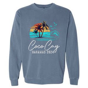 Coco Cay Bahamas 2024 Retro Summer Vacation Matching Group Garment-Dyed Sweatshirt