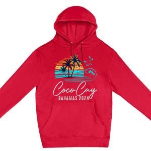 Coco Cay Bahamas 2024 Retro Summer Vacation Matching Group Premium Pullover Hoodie