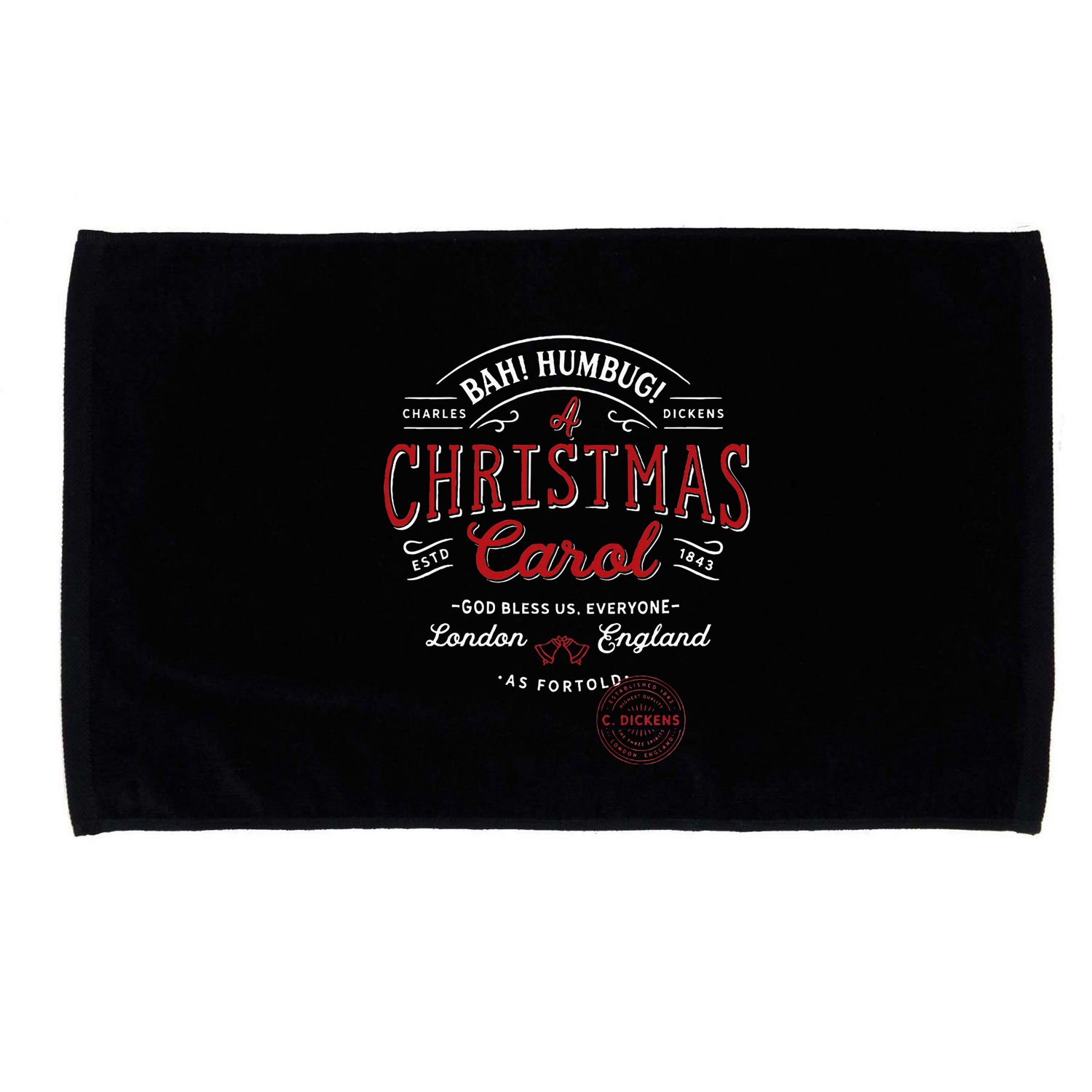 Christmas Carol Bah! Humbug! Holiday Design Tradition Microfiber Hand Towel