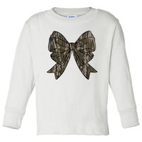 Camo Coquette Bow Duck Hunt Duck Hunting Women Toddler Long Sleeve Shirt