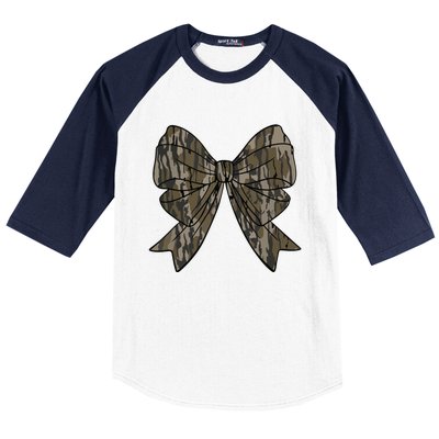 Camo Coquette Bow Duck Hunt Duck Hunting Women Baseball Sleeve Shirt