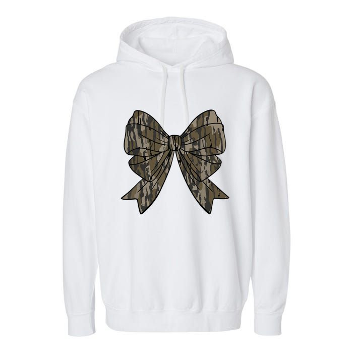 Camo Coquette Bow Duck Hunt Duck Hunting Women Garment-Dyed Fleece Hoodie