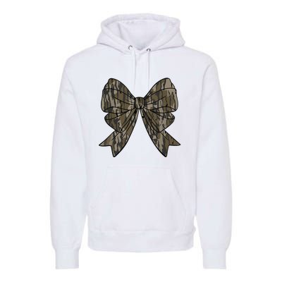 Camo Coquette Bow Duck Hunt Duck Hunting Women Premium Hoodie