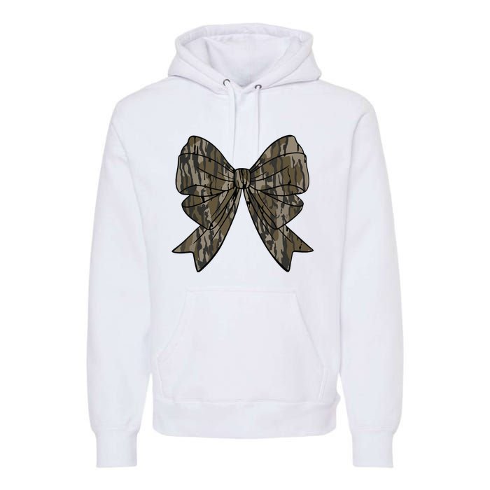 Camo Coquette Bow Duck Hunt Duck Hunting Women Premium Hoodie