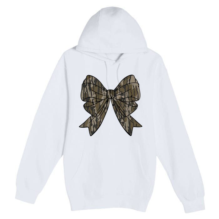 Camo Coquette Bow Duck Hunt Duck Hunting Women Premium Pullover Hoodie