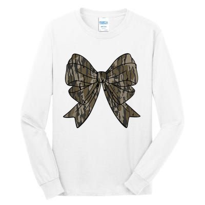 Camo Coquette Bow Duck Hunt Duck Hunting Women Tall Long Sleeve T-Shirt